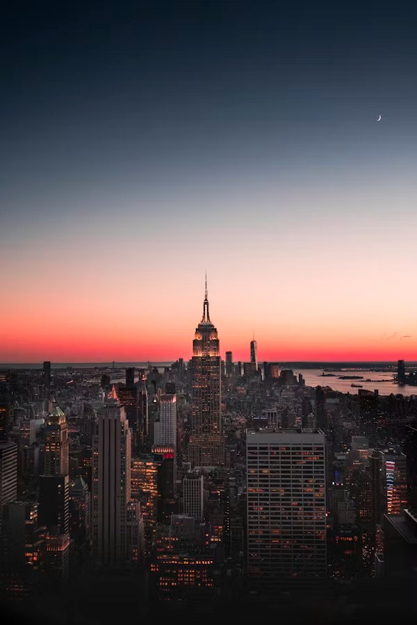 Empire State Building at sunset